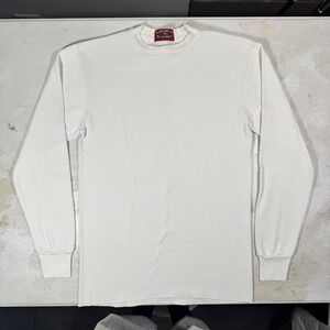 Vintage Northwestern Knitting Co. Thermal Long Sleeve Shirt Mens L White